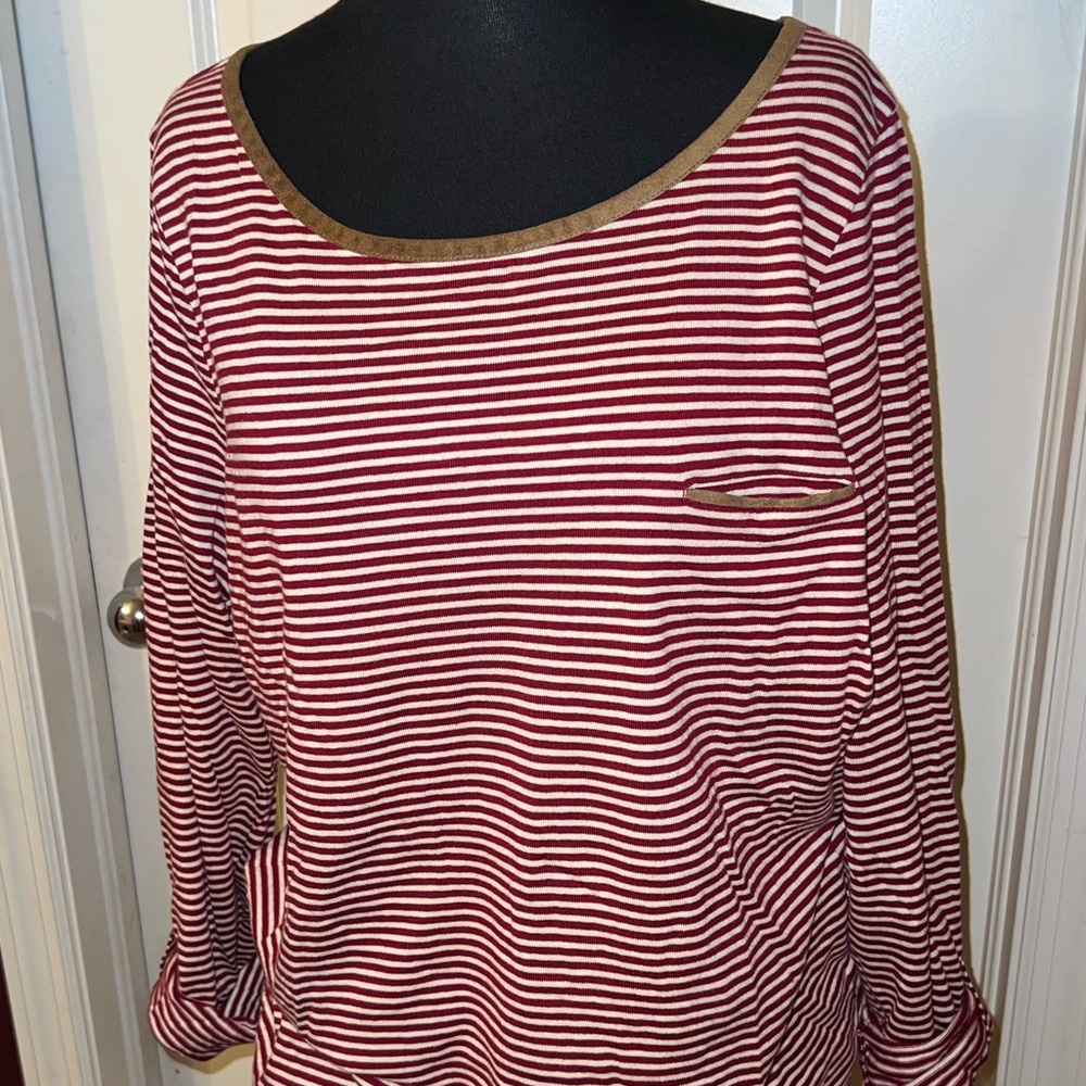 Lauren Ralph Lauren Red Striped Shirt